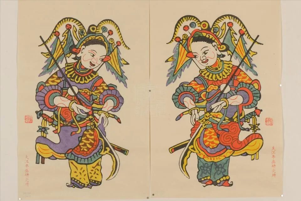 现代夹江女将(秦良玉)年画